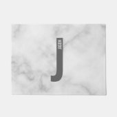 Modernes Personalisiertes Fettmonogramm und Name Fußmatte (Vorderseite)