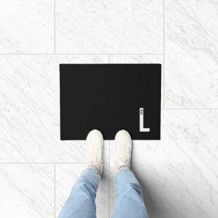Modernes Personalisiertes Fettmonogramm und Name Fußmatte