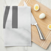 Modernes Personalisiertes Fettmonogramm und Name Geschirrtuch (Viertel Falte)