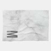 Modernes Personalisiertes Fettmonogramm und Name Geschirrtuch (Horizontal)