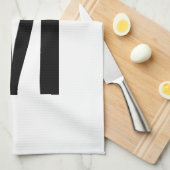 Modernes Personalisiertes Fettmonogramm und Name Geschirrtuch (Viertel Falte)