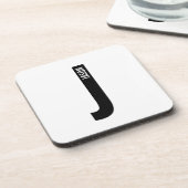 Modernes Personalisiertes Fettmonogramm und Name Getränkeuntersetzer (Linke Seite)