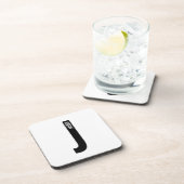 Modernes Personalisiertes Fettmonogramm und Name Getränkeuntersetzer (Rechte Seite)