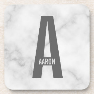 Modernes Personalisiertes Fettmonogramm und Name Getränkeuntersetzer