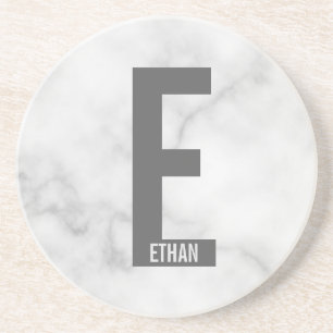 Modernes Personalisiertes Fettmonogramm und Name Getränkeuntersetzer