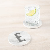 Modernes Personalisiertes Fettmonogramm und Name Getränkeuntersetzer (Seite)