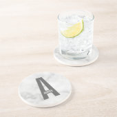 Modernes Personalisiertes Fettmonogramm und Name Getränkeuntersetzer (Seite)