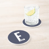 Modernes Personalisiertes Fettmonogramm und Name Getränkeuntersetzer (Seite)