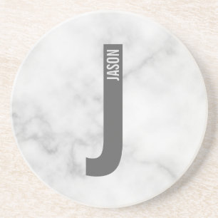Modernes Personalisiertes Fettmonogramm und Name Getränkeuntersetzer