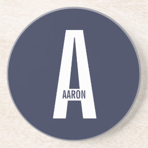 Modernes Personalisiertes Fettmonogramm und Name Getränkeuntersetzer