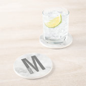 Modernes Personalisiertes Fettmonogramm und Name Getränkeuntersetzer (Seite)