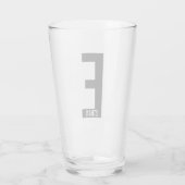Modernes Personalisiertes Fettmonogramm und Name Glas (Rückseite)