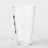 Modernes Personalisiertes Fettmonogramm und Name Glas (Links)