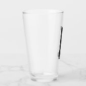 Modernes Personalisiertes Fettmonogramm und Name Glas (Rechts)
