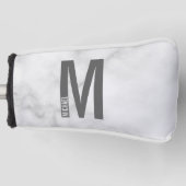 Modernes Personalisiertes Fettmonogramm und Name Golf Headcover (Vorderseite)