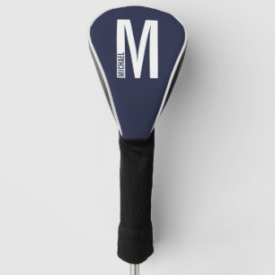 Modernes Personalisiertes Fettmonogramm und Name Golf Headcover