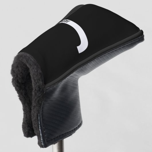 Modernes Personalisiertes Fettmonogramm und Name Golf Headcover (3/4 Vorderseite)