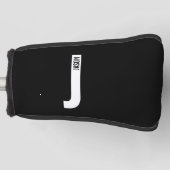 Modernes Personalisiertes Fettmonogramm und Name Golf Headcover (Vorderseite)