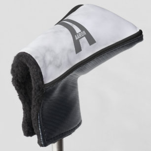 Modernes Personalisiertes Fettmonogramm und Name Golf Headcover