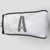 Modernes Personalisiertes Fettmonogramm und Name Golf Headcover (Vorderseite)
