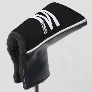 Modernes Personalisiertes Fettmonogramm und Name Golf Headcover