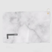 Modernes Personalisiertes Fettmonogramm und Name Golfhandtuch (Horizontal)