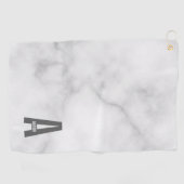 Modernes Personalisiertes Fettmonogramm und Name Golfhandtuch (Horizontal)