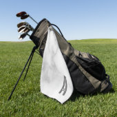 Modernes Personalisiertes Fettmonogramm und Name Golfhandtuch (Gras)