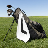 Modernes Personalisiertes Fettmonogramm und Name Golfhandtuch (Gras)
