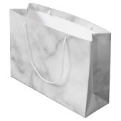 Modernes Personalisiertes Fettmonogramm und Name Große Geschenktüte (Rückseite Schrägansicht)