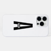 Modernes Personalisiertes Fettmonogramm und Name iPhone Hülle (Rückseite (Horizontal))