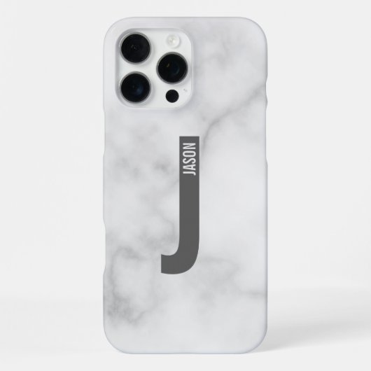 Modernes Personalisiertes Fettmonogramm und Name iPhone Hülle (Rückseite)