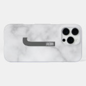 Modernes Personalisiertes Fettmonogramm und Name iPhone Hülle (Rückseite (Horizontal))