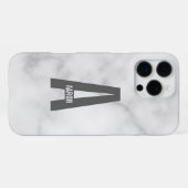 Modernes Personalisiertes Fettmonogramm und Name iPhone Hülle (Rückseite (Horizontal))