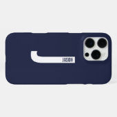 Modernes Personalisiertes Fettmonogramm und Name iPhone Hülle (Rückseite (Horizontal))