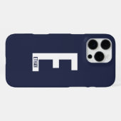 Modernes Personalisiertes Fettmonogramm und Name iPhone Hülle (Rückseite (Horizontal))