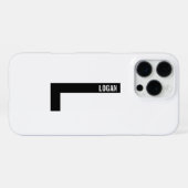 Modernes Personalisiertes Fettmonogramm und Name iPhone Hülle (Rückseite (Horizontal))
