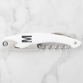 Modernes Personalisiertes Fettmonogramm und Name Kellnermesser (Vorderseite)