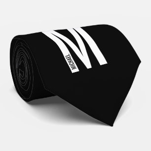 Modernes Personalisiertes Fettmonogramm und Name Krawatte