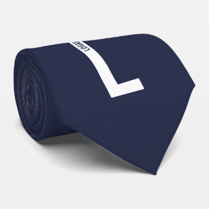 Modernes Personalisiertes Fettmonogramm und Name Krawatte