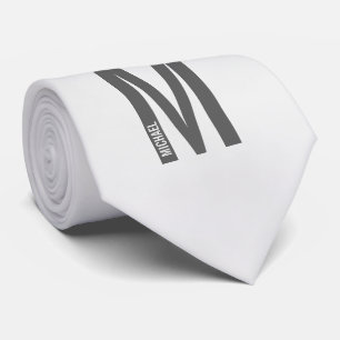 Modernes Personalisiertes Fettmonogramm und Name Krawatte