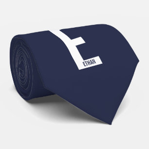 Modernes Personalisiertes Fettmonogramm und Name Krawatte