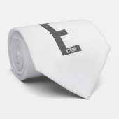 Modernes Personalisiertes Fettmonogramm und Name Krawatte (Gerollt)