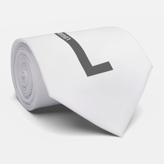 Modernes Personalisiertes Fettmonogramm und Name Krawatte (Gerollt)