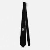 Modernes Personalisiertes Fettmonogramm und Name Krawatte (Vorderseite)