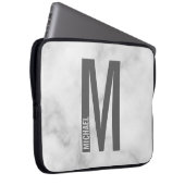 Modernes Personalisiertes Fettmonogramm und Name Laptopschutzhülle (Vorne Rechts)