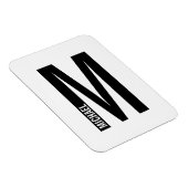 Modernes Personalisiertes Fettmonogramm und Name Magnet (Rechte Seite)