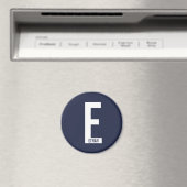 Modernes Personalisiertes Fettmonogramm und Name Magnet (In Situ (Geschirrspüler))