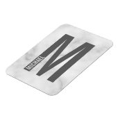Modernes Personalisiertes Fettmonogramm und Name Magnet (Linke Seite)