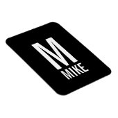 Modernes Personalisiertes Fettmonogramm und Name Magnet (Rechte Seite)